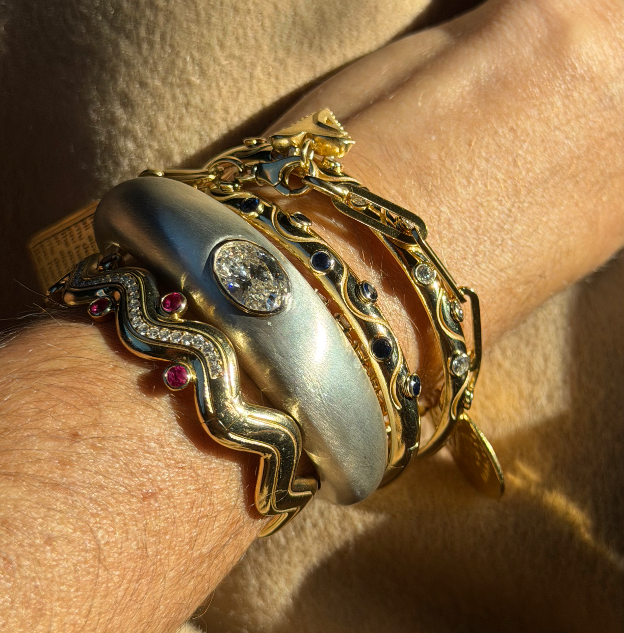 ROMANI SINGLE STONE CUFF IN COLLABORATION WITH LMC FINE JEWELRY