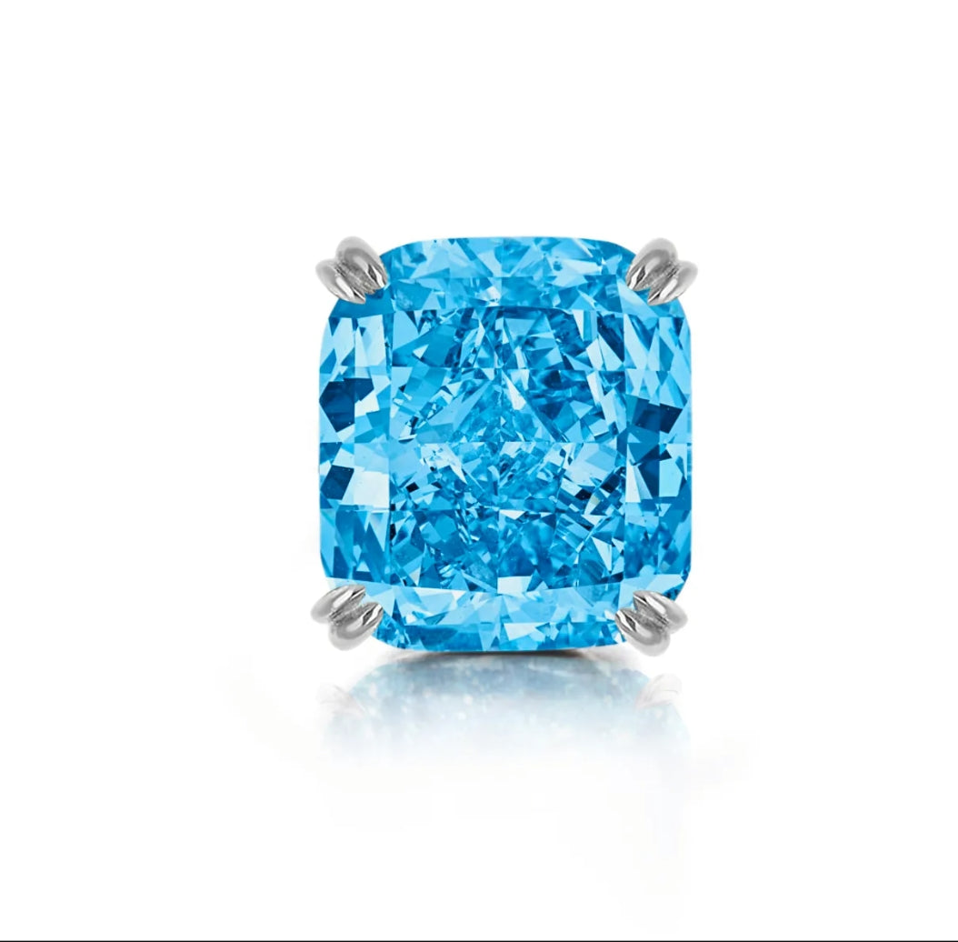 Custom Tiffany Blue Cushion Studs