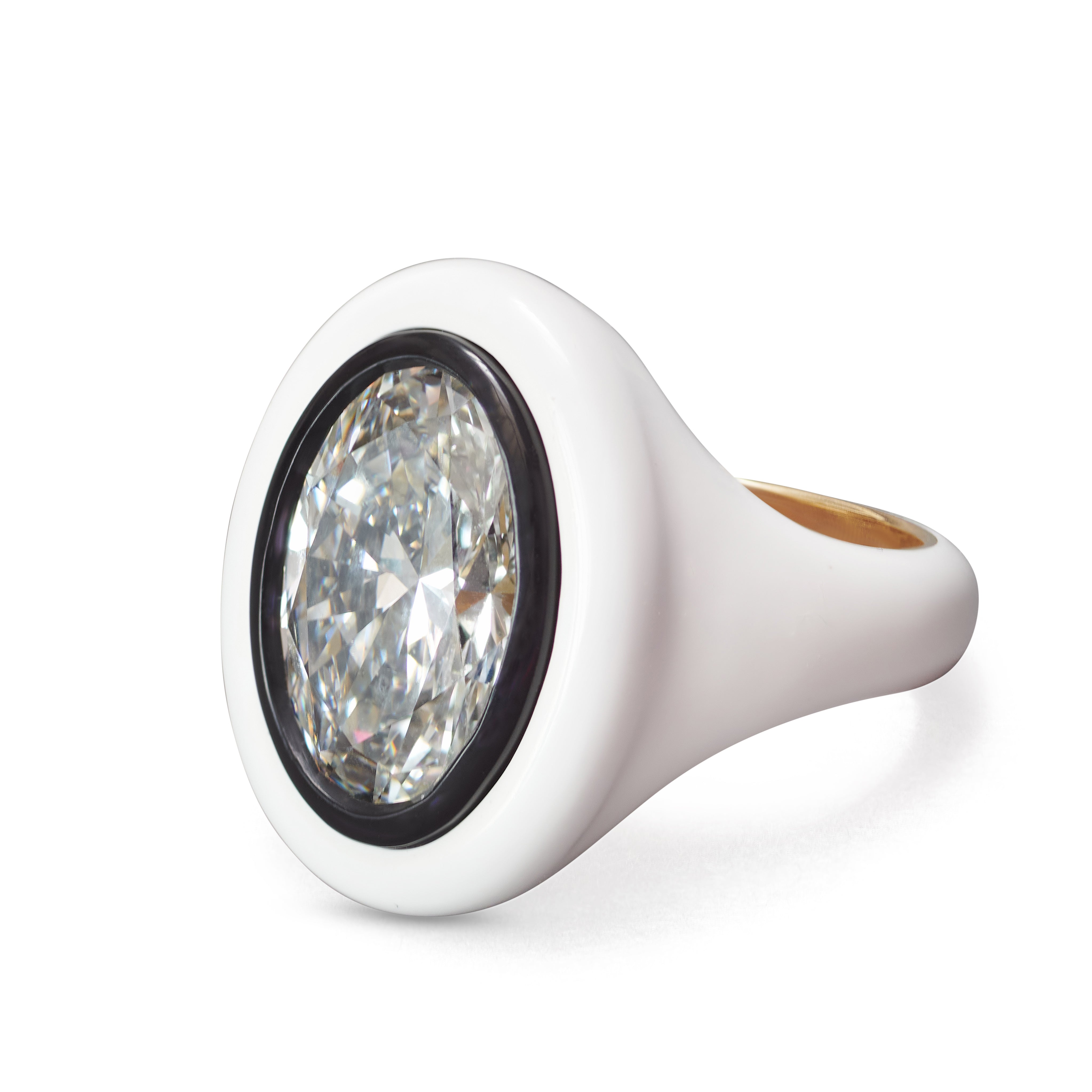 The Pneumatic Black & White Signet Ring