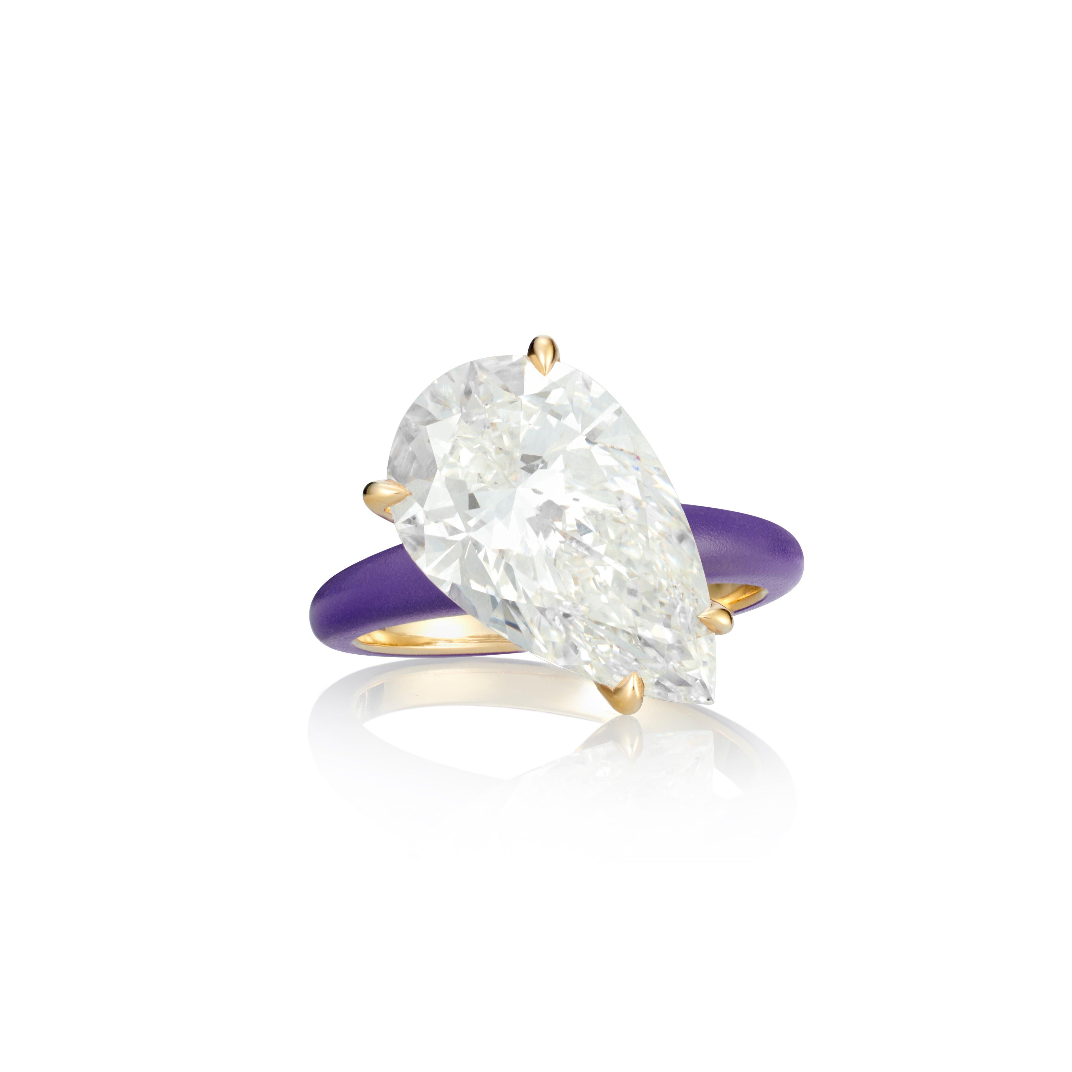 The Off-Axis Pear Diamond Ring
