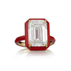 The Ceramic and Gold Emerald Cut Diamond Ring