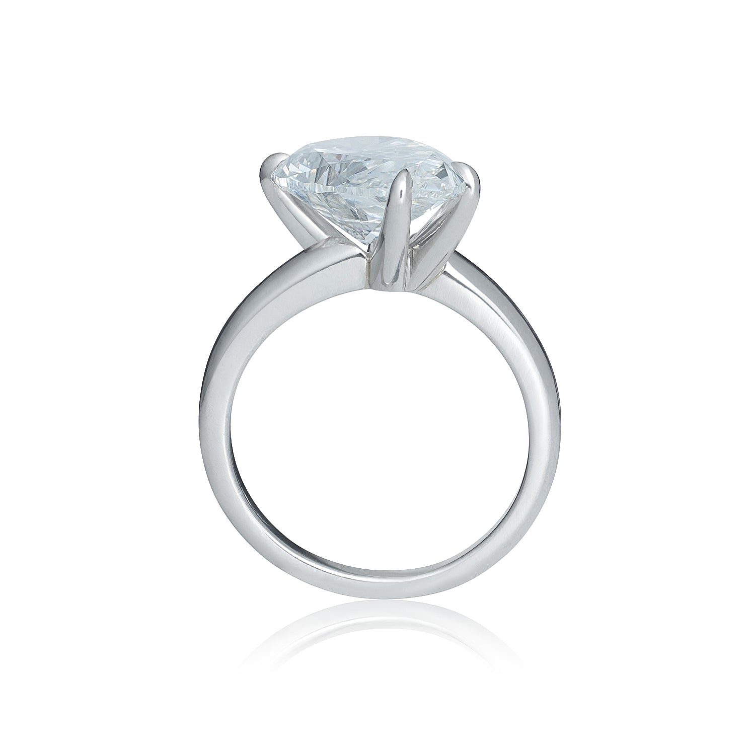 The Off-Axis Pear Diamond Ring (platinum)