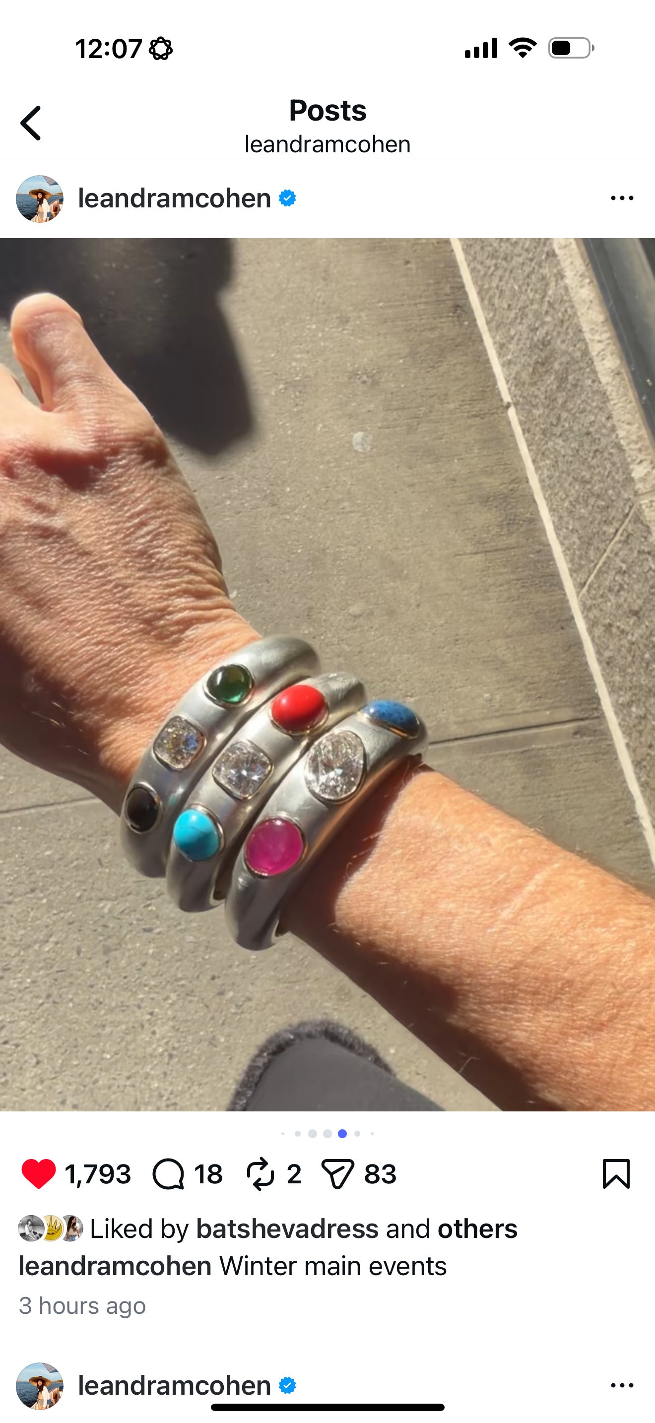 The "Romani" 3 Stone Cuff in Diamond Tourqoise and Coral in Collaboration with LMC Fine Jewelry